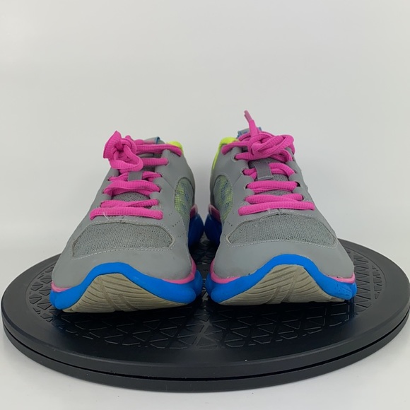 Under Armour Gray/Blue/Pink Athletic Running Shoes 1242015-035 Youth Size 6Y - Picture 2 of 12